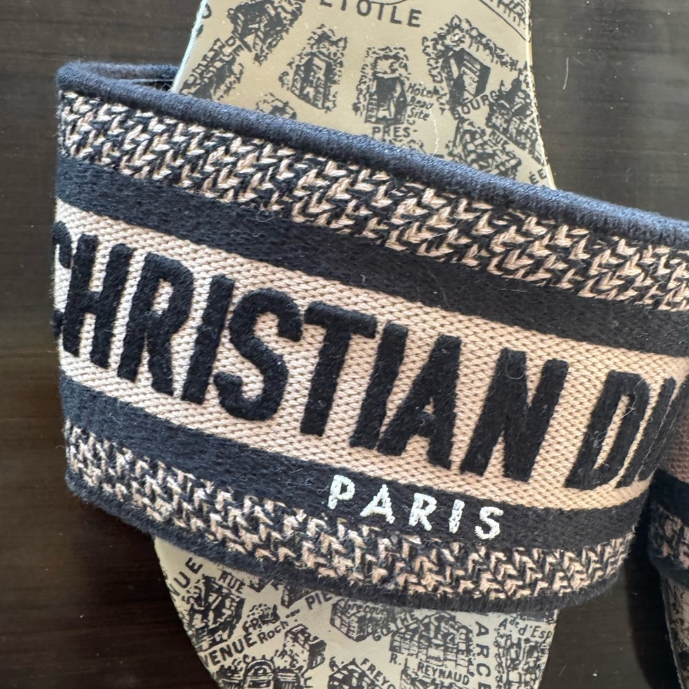 Dior Black and Tan Sandals